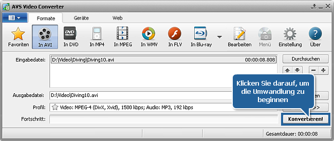 Wie erstellt man eine MPEG-4-kompatible CD (DivX oder Xvid)? Schritt 5