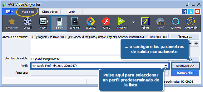 ¿Cómo convertir vídeo a formato MP4 para Apple iPod? Paso 3