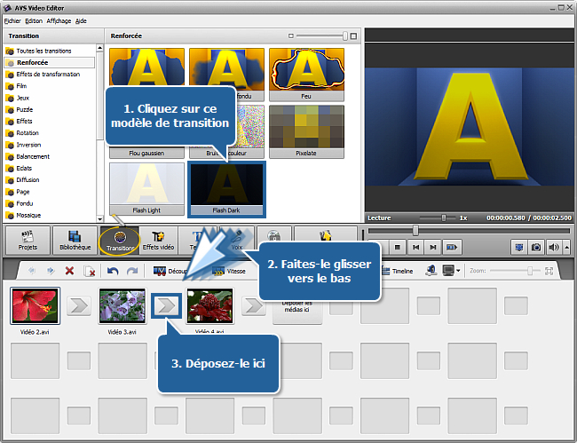 Comment ajouter un titre après un clip sélectionné à la timeline? Etape 1
