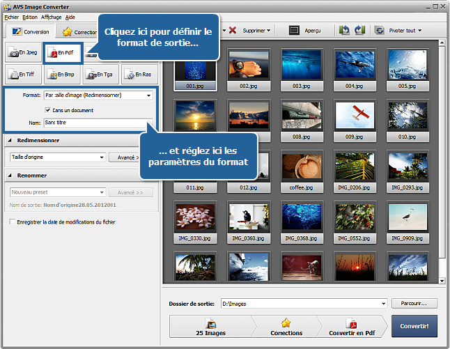 Comment convertir les images en format PDF? Etape 3